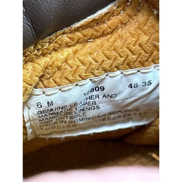 Timberland Size 6 Toddler Premium 6" Waterproof Boots 12809 Wheat Nubuck - Picture 7 of 7